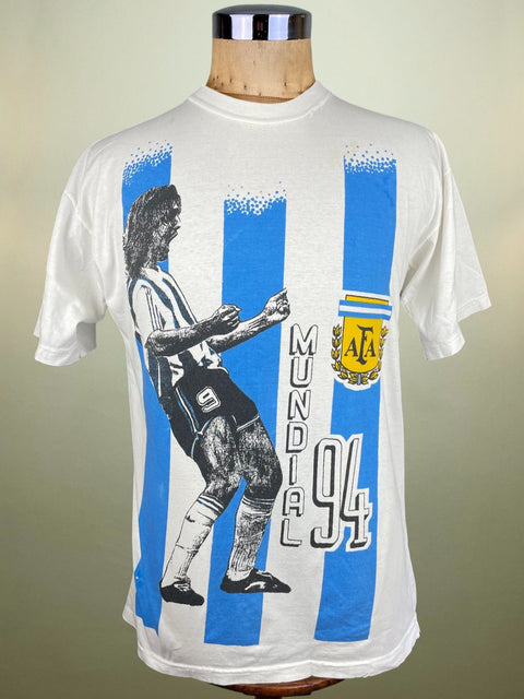 T-Shirt • 1994 • World Cup 94 • Argentina • Gabriel Batistuta Bootleg Tee