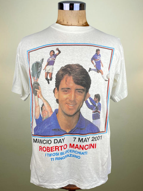 T-Shirt • 2001 • Sampdoria • Roberto Mancini Testimonial Official T-Shirt