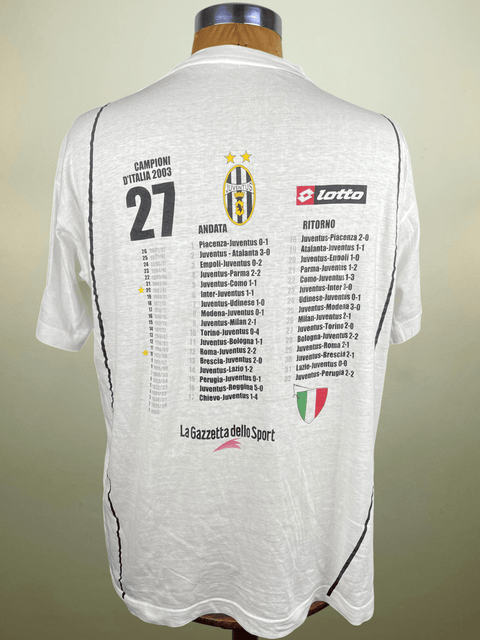 T-Shirt • 2003 • Juventus • Official Lotto 27th Scudetto T-Shirt - Calcio 90