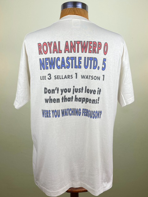 T-Shirt • 1995 • UEFA Cup • Newcastle • Bootleg 5-0 vs Royal Antwerp T-Shirt