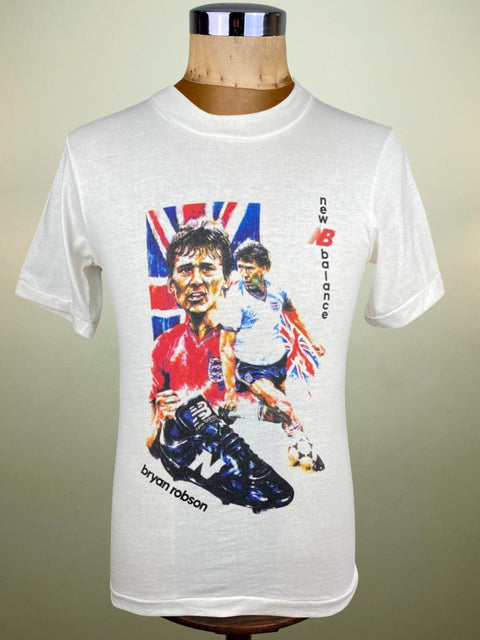 T-Shirt • 1988 • Euro 88 • England • Bryan Robson Official New Balance T-Shirt