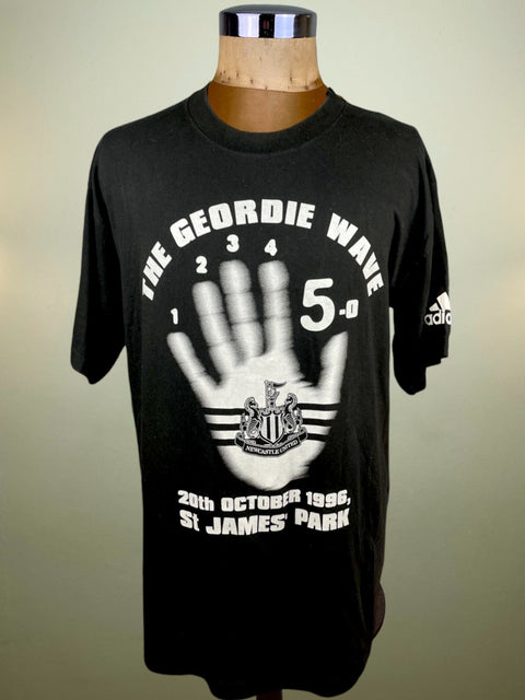 T-Shirt • 1996 • Premier League • Newcastle • Official Adidas 5-0 vs Man U T-Shirt