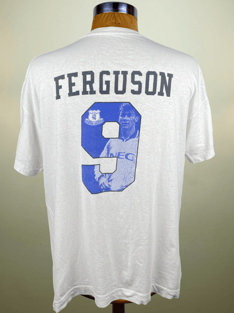 T-Shirt • 1995 • Premier League • Everton • Duncan Ferguson Bootleg T-Shirt - Calcio 90