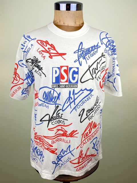 T-Shirt • 1994 • Ligue Un • PSG • Official Team Signature T-Shirt