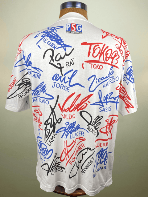 T-Shirt • 1994 • Ligue Un • PSG • Official Team Signature T-Shirt - Calcio 90