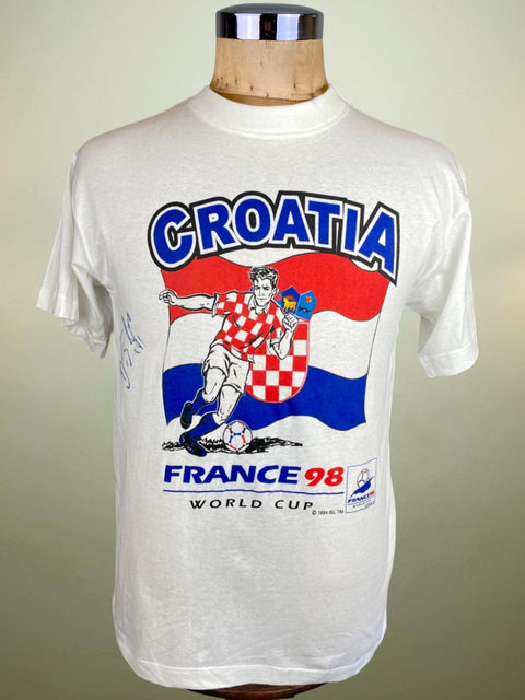 T-Shirt • 1998 • World Cup 98 • Croatia • Official T-Shirt • Signed by Davor Suker