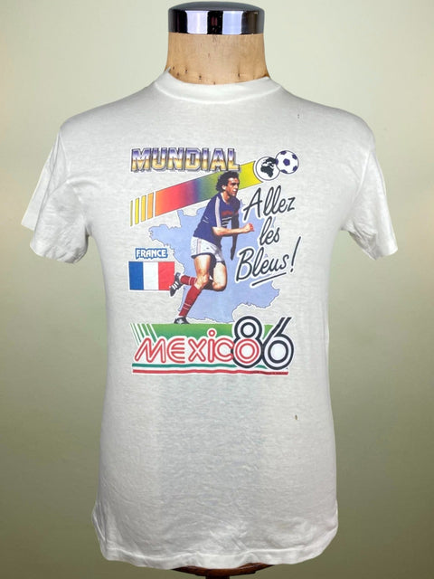 T-Shirt • 1986 • World Cup 86 • France • Platini Mexico 86 Bootleg Tee