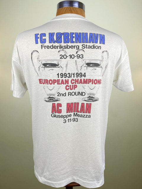 T-Shirt • 1993 • Champions League • AC Milan vs Copenhagen • Bootleg T-Shirt