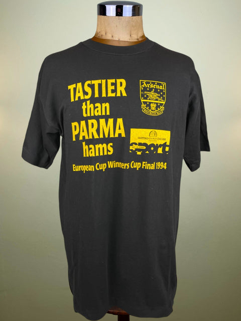 T-Shirt • 1994 • Cup Winners Cup • Arsenal vs Parma • Bootleg T-Shirt