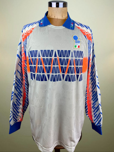 Match Shirt • National • Italia • 1994 • Diadora • Keeper • #1 • Gianluca Pagliuca • vs Slovenia • Euro 96 Qualifiers