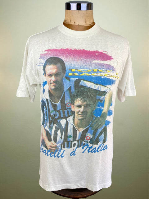 T-Shirt • 1991 • Serie A • Juventus • Baggio & Schillaci Bootleg T-Shirt