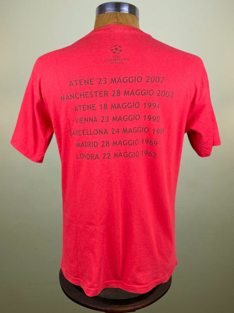 T-Shirt • 2007 • Champions League • AC Milan • Official Adidas T-Shirt