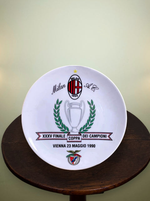Store Memorabilia • Plate • AC Milan • 1990 • Official European Cup Plate - Calcio 90
