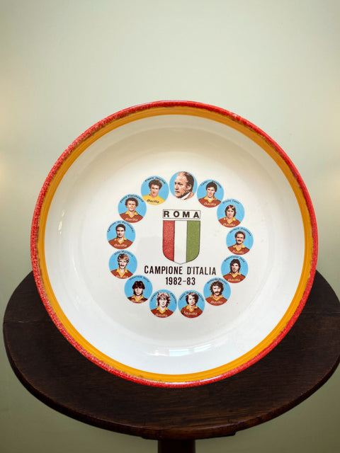 Store Memorabilia • Plate • Roma • 1982 • Scudetto Champions Celebratory Bowl
