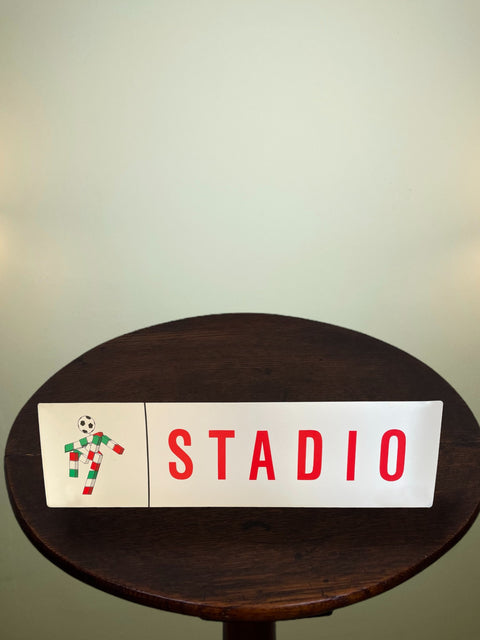 Store Memorabilia • Bus Sign • Italia • 1990 • Official World Cup 90 Bus Stadium Sign