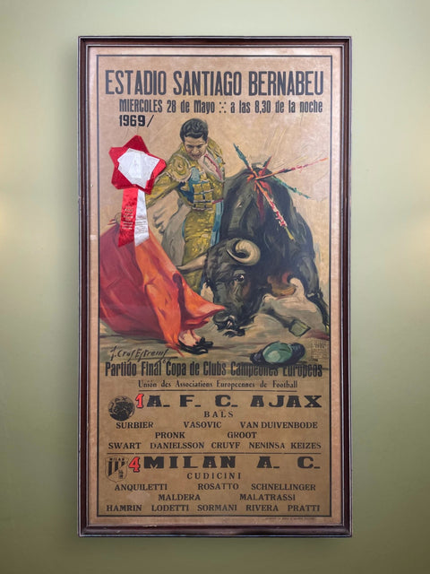 Store Memorabilia • Poster • AC Milan • 1969 • Official European Cup Final Poster