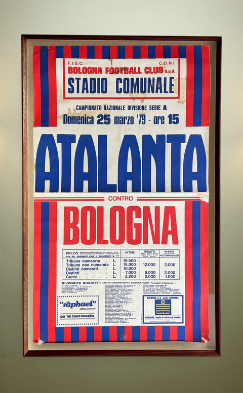 Store Memorabilia • Poster • Bologna • 1979 • Official Serie A Bologna vs Atalanta Poster - Calcio 90