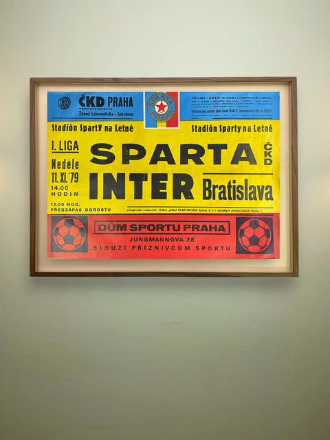 Store Memorabilia • Poster • Sparta vs Inter Bratislava • 1979 • Official Czechoslovak First League Poster