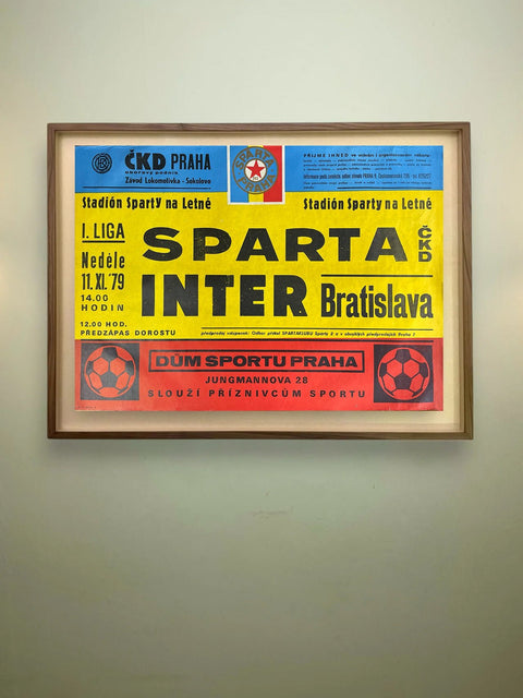 Store Memorabilia • Poster • Sparta vs Inter Bratislava • 1979 • Official Czechoslovak First League Poster - Calcio 90