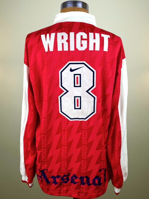Match Shirt • Premier League Club • Arsenal • 1994 • Nike • Home • #8 • Ian Wright • Match Worn Calcio 90