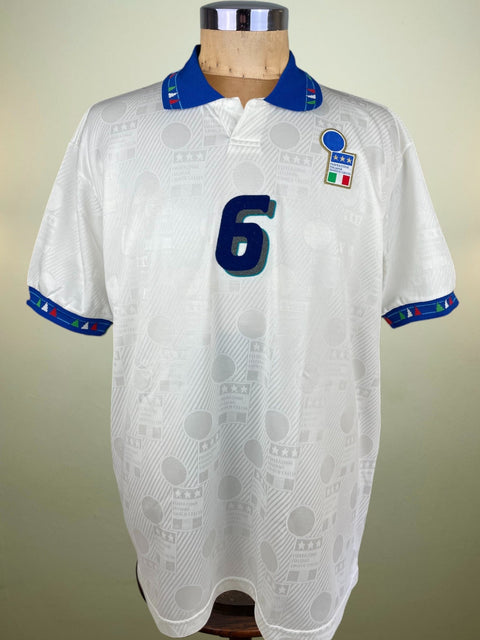 Match Shirt • National • Italia • 1994 • Diadora • Home • 6 • WC 94 • Franco Baresi - Calcio 90