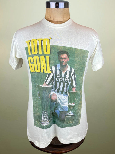 T-Shirt • 1991 • Serie A • Juventus • Toto Schillaci Bootleg T-Shirt - Calcio 90