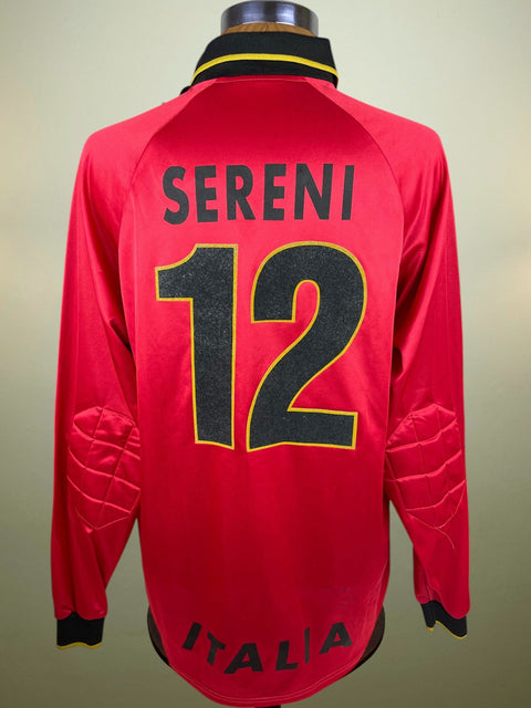 Match Shirt • National • Italia • 1997 • Nike • Keeper • 12 • Matteo Sereni • Giochi del Mediterraneo 97 • Match Worn - Calcio 90