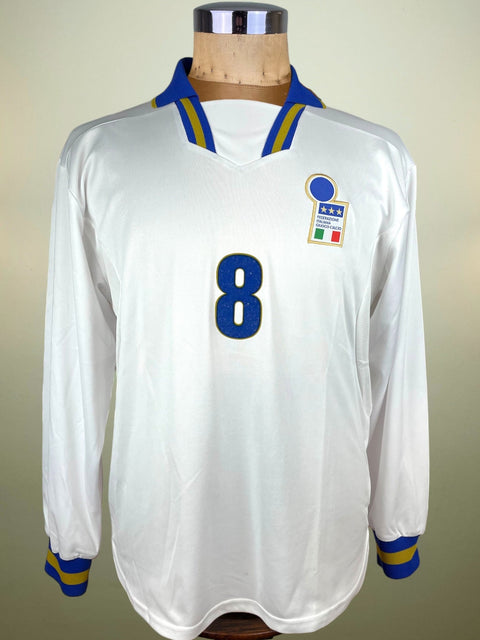 Match Shirt • National • Italia • 1996 • Nike • Home • 8 • Roberto Mussi • Match Prepared - Calcio 90