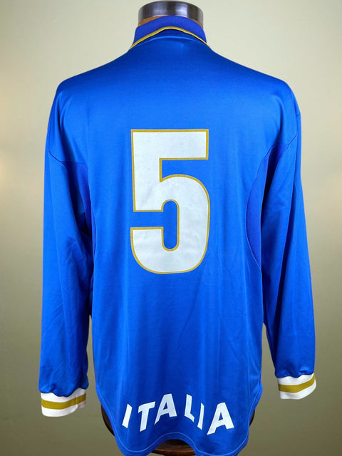 Match Shirt • National • Italia • 1996 • Nike • Home • 5 • Fabio Cannavaro • vs Russia - Calcio 90