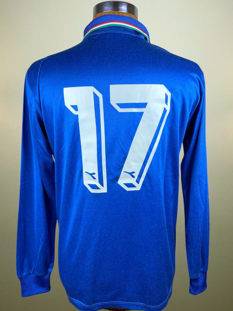 Match Shirt • National • Italia Women • 1992 • Diadora • Home • 17 • Match Worn • Size L - Calcio 90