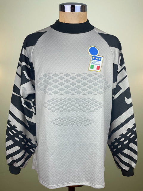 Match Shirt • National • Italia • 1995 • Nike • Keeper • 1 • Angelo Peruzzi • Euro 96 Qualifiers - Calcio 90