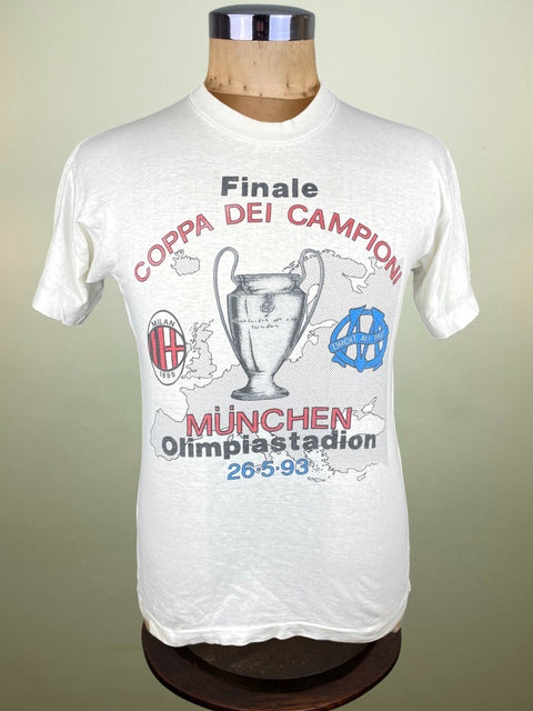 T-Shirt • 1993 • Champions League • AC Milan vs Marseille • Bootleg T-Shirt - Calcio 90
