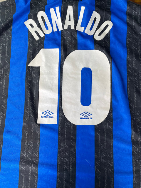 Store Shirt • Inter Milan • 1997 • Umbro • Home • Ronaldo • Size L