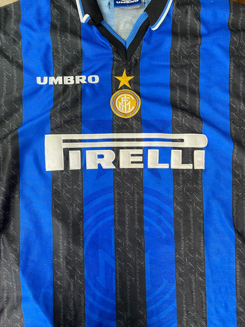 Store Shirt • Inter Milan • 1997 • Umbro • Home • Ronaldo • Size L