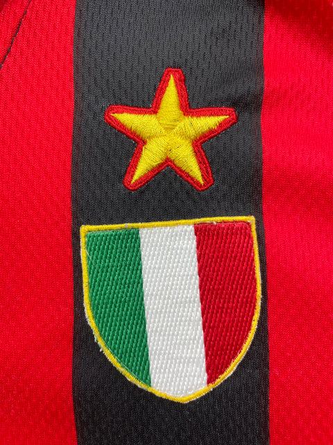 Match Shirt • Club • AC Milan • 1996 • Lotto • Home • #4 • Demetrio Albertini • Match Worn • Unwashed