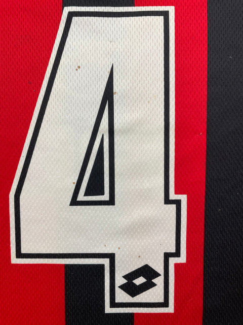 Match Shirt • Club • AC Milan • 1996 • Lotto • Home • #4 • Demetrio Albertini • Match Worn • Unwashed