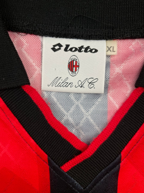 Store Shirt • AC Milan • 1995 • Lotto • Home • #3 • Paolo Maldini • Size XL
