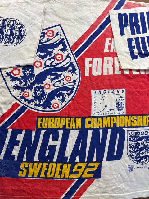 T-Shirt • 1992 • Euro 92 • England • Sweden 92 T-Shirt