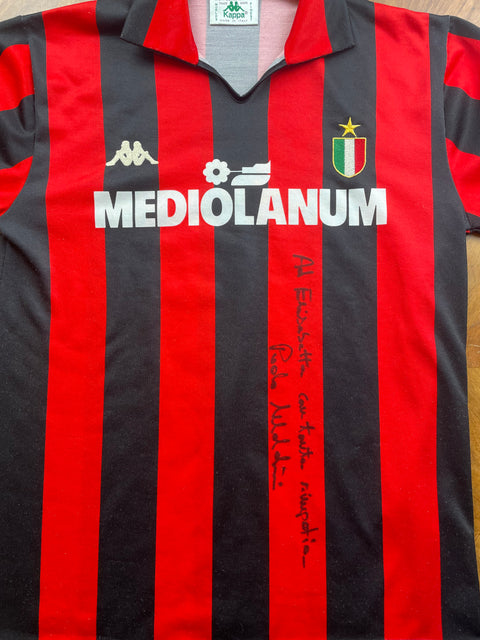 Store Shirt • AC Milan • 1988 • Kappa • Home • #3 • Paolo Maldini • Size M • Signed