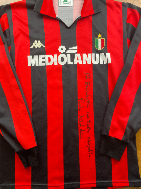 Store Shirt • AC Milan • 1988 • Kappa • Home • #3 • Paolo Maldini • Size M • Signed