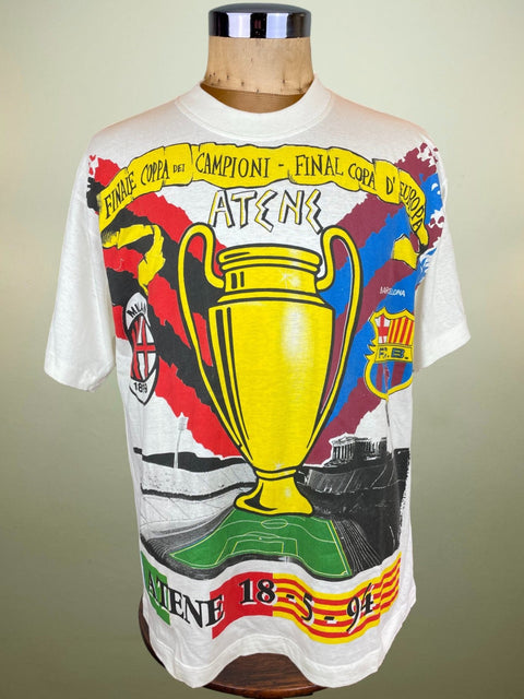 T-Shirt • 1994 • Champions League • AC Milan vs Barcelona • Bootleg T-Shirt