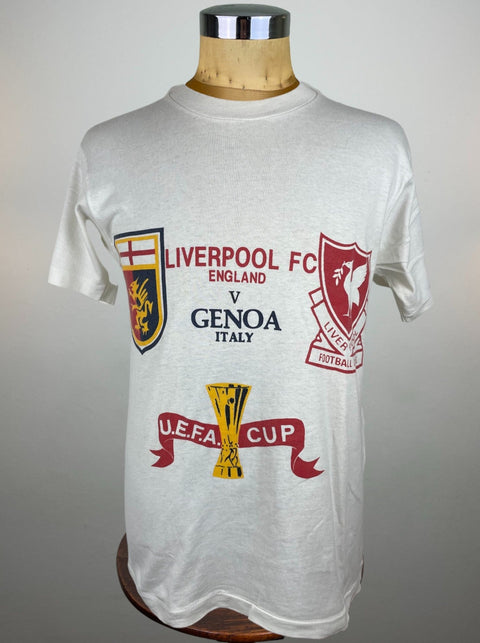 T-Shirt • 1992 • UEFA Cup • Genoa vs Liverpool • Bootleg T-Shirt