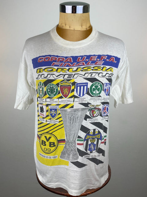 T-Shirt • 1993 • UEFA Cup • Juve vs Dortmund • Bootleg T-Shirt