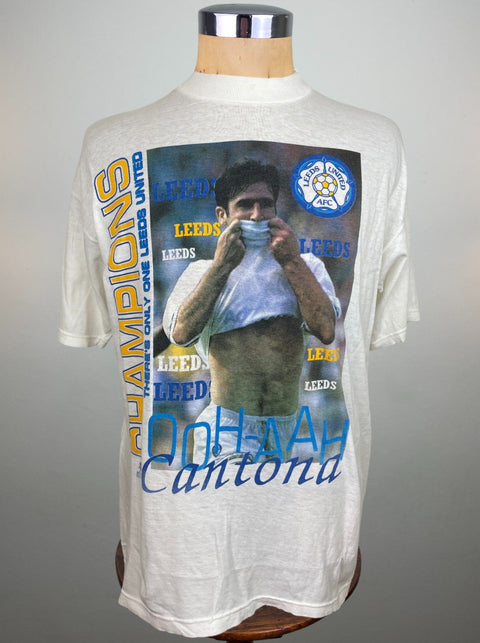 T-Shirt • 1992 • First Division • Leeds • League Champions Eric Cantona Bootleg T-Shirt