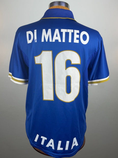 Match Shirt • National • Italia • 1996 • Nike • Home • #16 • Roberto Di Matteo • Match Prepared