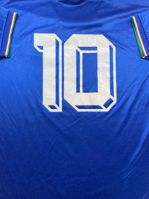 Match Shirt • National • Italia • 1988 • Diadora • Home • #10 • Giuseppe Giannini • vs Norway • Unwashed