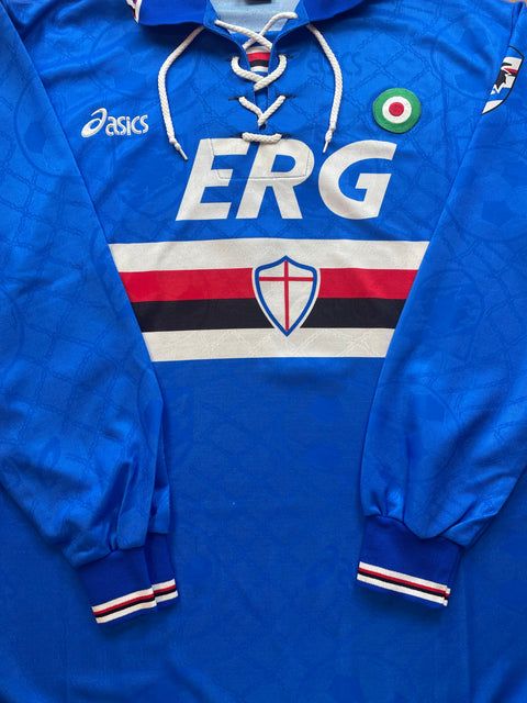 Match Shirt • Club • Sampdoria • 1994 • Asics • Home • #7 • Attilio Lombardo • Match Worn
