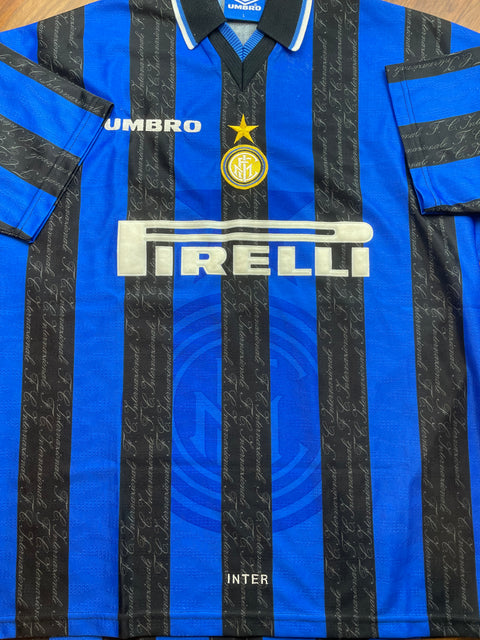 Store Shirt • Inter Milan • 1997 • Umbro • Home • Ronaldo • Size L