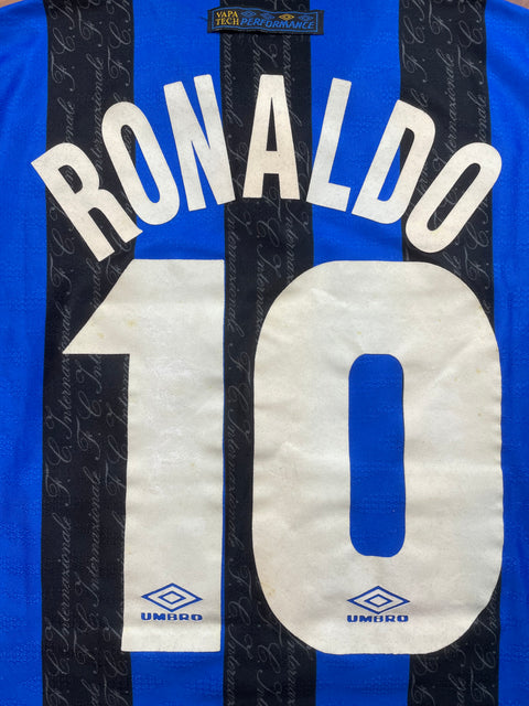 Store Shirt • Inter Milan • 1997 • Umbro • Home • Ronaldo • Size L