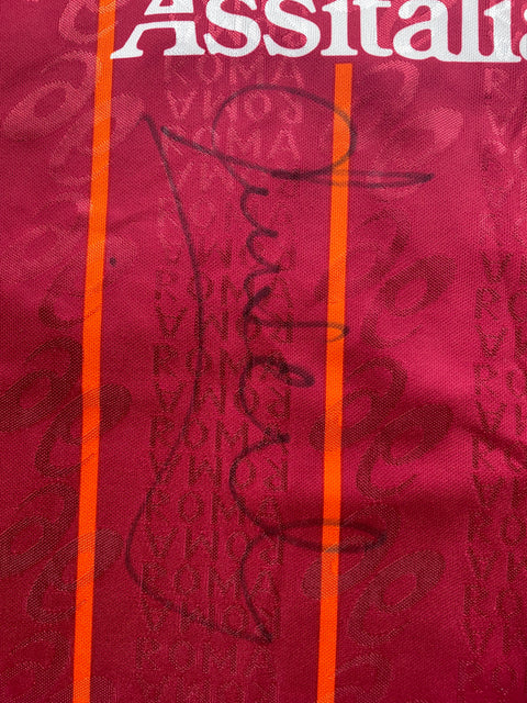 Match Shirt • Club • Roma • 1996 • Asics • Home • #10 • Daniel Fonseca • Match Worn • Signed